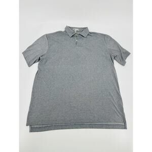 Peter Millar Collection Men's Grey Golf Polo Shirt Size Large Stretch